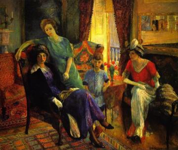 Family Group Artwork by William James Glackens