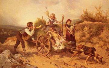 The Country Children Artwork by Theodore Gerard