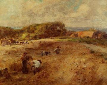 Harvesters near the Farm of Sambre Artwork by Leon Augustin Lhermitte