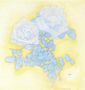 Two Roses Artwork by Piet Mondrian