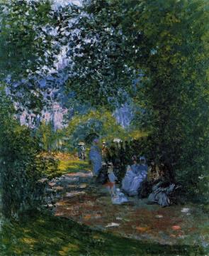 At the Parc Monceau Artwork by Claude Oscar Monet