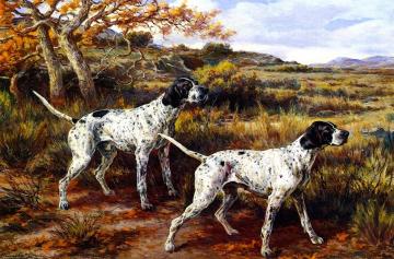Two Pointers on Scent Artwork by Edmund Henry Osthaus