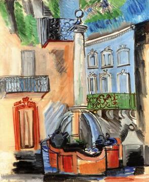 The Fountain in Vence Artwork by Raoul Dufy