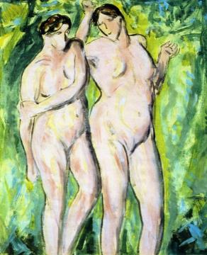 Two Nudes Artwork by Alfred Henry Maurer