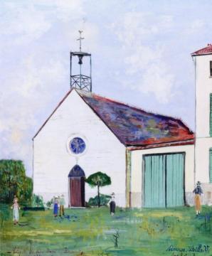Chapelle De Notre-dame De Bermont (vosges) Artwork by Maurice Utrillo