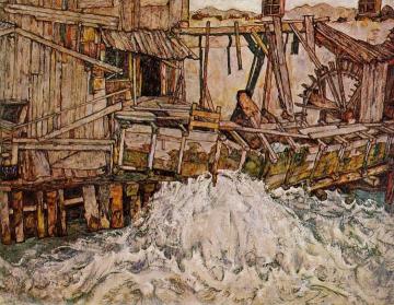 The Mill Artwork by Egon Schiele