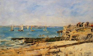 Villerville, the Shore Artwork by Eugène-Louis Boudin