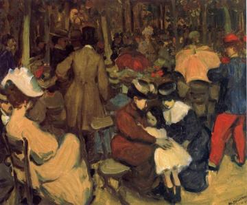 Figures in a Park, Paris Artwork by William James Glackens