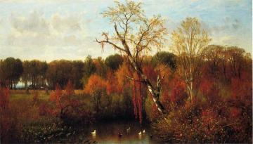 Duck Pond Artwork by Thomas Worthington Whittredge