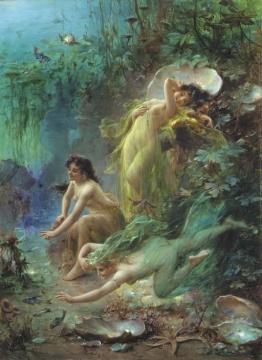 Pearls Of The Sea Artwork by Hans Zatzka