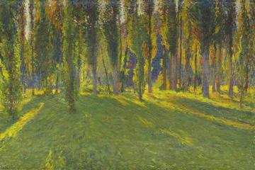 Poplars in the Vallée du Vert near Mouline Artwork by Henri Martin