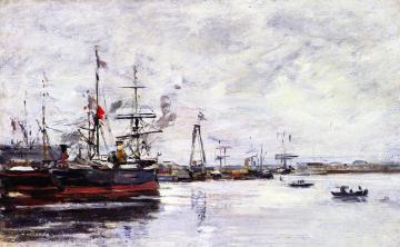 Le Havre, the Port Artwork by Eugène-Louis Boudin