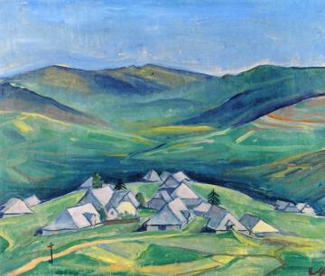 Blue Landscape Artwork by Karl Hofer