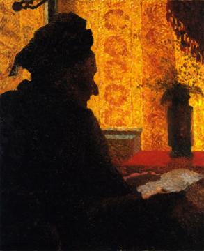 Grandmother Michaud in Silhouette Artwork by Edouard Vuillard