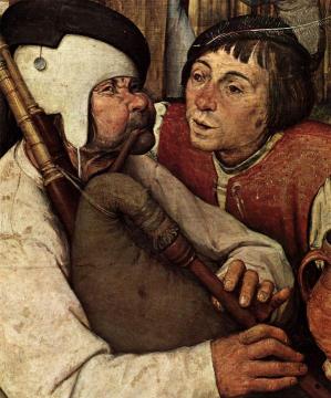 The Peasant Dance (detail) Artwork by Pieter Bruegel the Elder