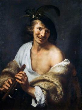 A Shepherd with a Pipe Artwork by Paulus Moreelse