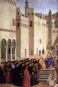 Sermon of St Mark in Alexandria (detail) Artwork by Giovanni Bellini