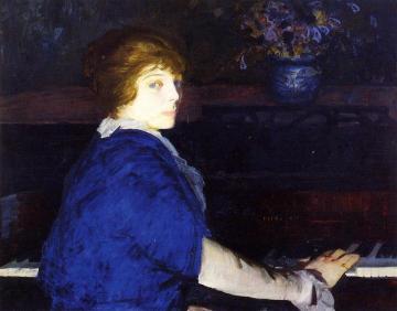 Emma At The Piano Artwork by George Wesley Bellows