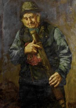 Inspecting the lens Artwork by Edwin Harris