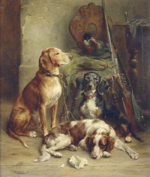 Hunting Hounds Artwork by Carl Reichert