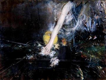 Arm with Vase of Flowers Artwork by Giovanni Boldini
