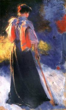 Figure of a woman Artwork by Leon Jan Wyczolkowski