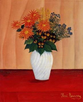 Bouquet of Flowers Artwork by Henri Rousseau