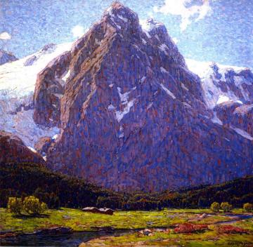 Swiss Mountain Artwork by Edgar Alwyn Payne