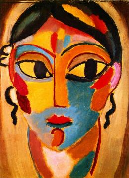 Mystical Head: Head Of A Girl Artwork by Alexej Jawlensky