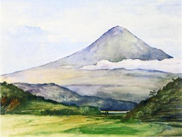Mountain of Fuji-San from Fuji-Kawa Artwork by John La Farge
