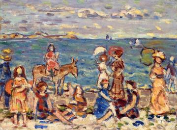 At the Beach Artwork by Maurice Prendergast