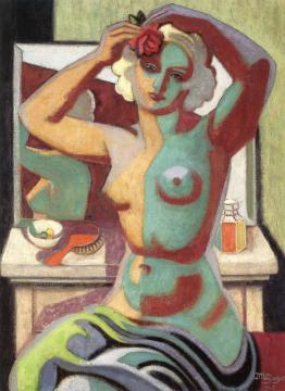 Nude Fixing Her Hair Artwork by Jean Metzinger