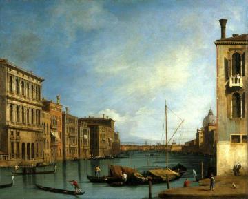 Venice:  The Grand Canal from the Campo San Vio Artwork by Giovanni Antonio Canal