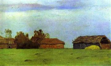 Landscape with Buildings Artwork by Isaac Ilich Levitan