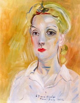 Portrait of a Woman Artwork by Raoul Dufy