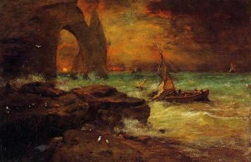 Sunset, Etretat Artwork by George Inness