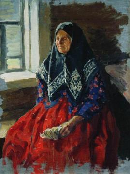 Portrait of an Old Woman Artwork by Ivan Kulikov