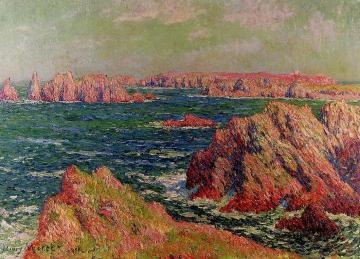 The Cliffs at Belle Ile Artwork by Henry Moret
