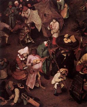 The Fight between Carnival and Lent (detail) Artwork by Pieter Bruegel the Elder