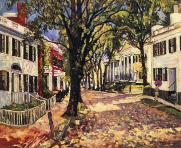 Main Street, Nantucket Artwork by Richard Haley Lever