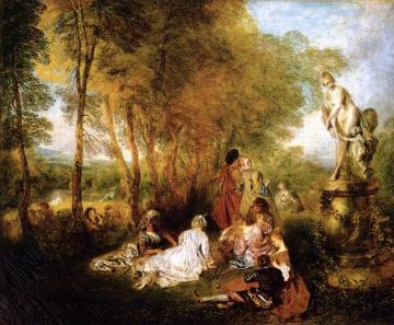 The Pleasures of Love Artwork by Jean-Antoine Watteau
