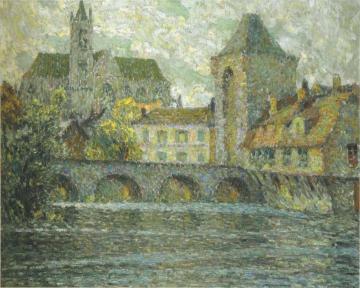 Church on the river Artwork by Henri Le Sidaner