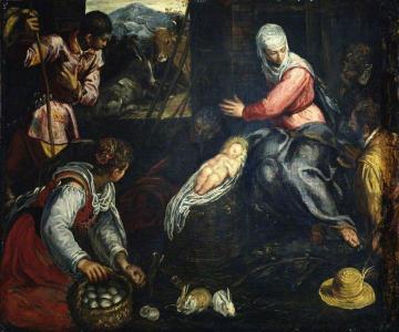 Adoration Of The Shepherds Artwork by Tintoretto Jacopo