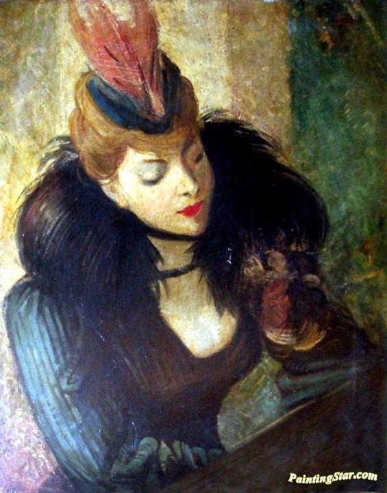 Red Feather Artwork by Giovanni Boldini