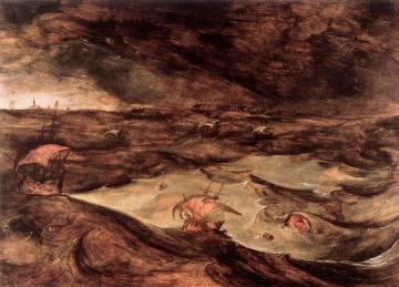 Storm At Sea Artwork by Pieter Bruegel the Elder
