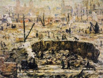 Excavation - Penn Station Artwork by Ernest Lawson