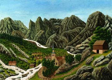 Small Village In The Alps Artwork by André Bauchant