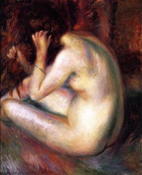 Back of Nude Artwork by William James Glackens
