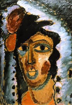 Spanish Woman with Closed Eyes Artwork by Alexej Jawlensky