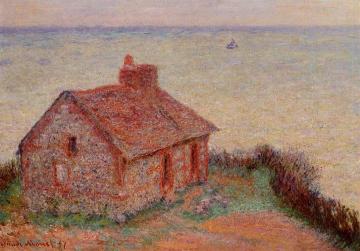 Customs House, Rose Effect Artwork by Claude Oscar Monet